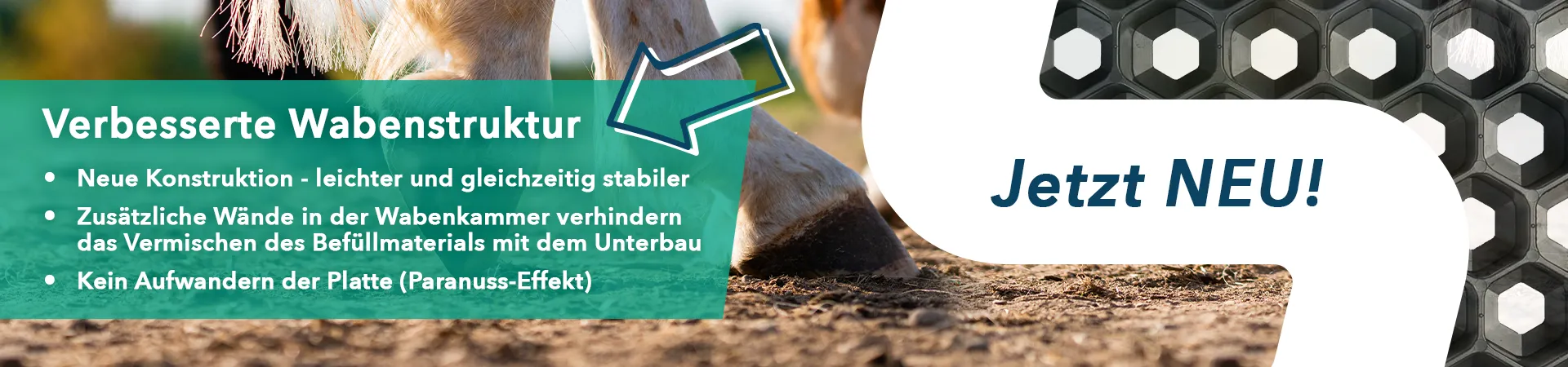 Paddockplatten ohne Unterbau sind extrem belastbar und langlebiger. 